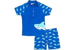 Playshoes Unisex Kinder Uv-Schutz Bade-Set zweiteilig Schwimmshirt Badeshorts Badebekleidung