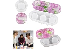 DONGNESI 3 PCS Silicone Moulds for Resin, Candle Moulds for Candle Making, Silicone Tea Light Candle Holder Mold, Epoxy Resin Mold for DIY Art Crafts, Party Ornaments and Home Decor