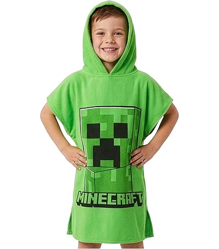 Poncho Serviette Gaming Harry Bear – Capuche, Coton Absorbant, Design Gamer, Pour Enfant, Plage, Piscine, Taille Unique