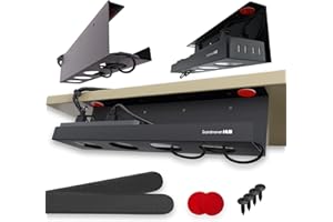 SCANDINAVIAN HUB Scanfield Cache Cable, Range Cable, Organisateur Rangement Cable sous le Bureau, Goulotte Passe Cable, Boite Cache Cable, Maximise Circulation de l'Air, Facile à Installer, Cable Management PC Gamer