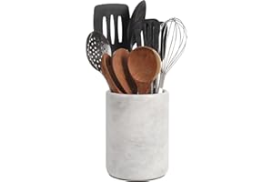 RADICALN Portautensili da banco bianco fatto a mano in marmo utensili da cucina Set organizzatore - 15 x 6,5 pollici Utinsle Holder Accessori per la casa (WZ-03)