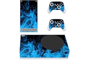 ‎PLAYVITAL PlayVital Skin für Xbox Series S, Aufkleber Vinyl-Skins Schutzfolie Wrap Abziehbild Abdeckung Stickers Folie für Xbox Series S Konsole Controller-Blaue Flamme