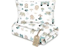 Totsy Baby Edredon Relleno nordico Cama Infantil Algodón - 90x120 - Bebe rellena Juego de Manta 90 x 120 cm con Almohada 40 x 60 cm por niños e niñas Oeko-Tex África