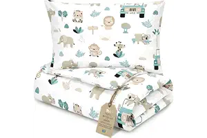 Totsy Baby Edredon Relleno nordico Cama Infantil Algodón - 90x120 - Bebe rellena Juego de Manta 90 x 120 cm con Almohada 40 x 60 cm por niños e niñas Oeko-Tex África
