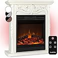 Klarstein Deko Kamin mit LED-Flammen, Elektro Kamin mit Heizung, 1800W Elektrischer Kamin, Sparsamer Kamin Elektrisch, Wandka