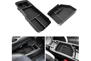 LUWU Compatible with Kia EV6 2021-2024 2025 Centre Console Storage Box + Lower Centre Console Organiser with Drink Holder EV6 2023 Armrest Organiser Tray Centre Armrest Glove Box Interior Accessories