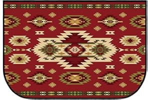 DEMISSLE Cabin Fireplace Hearth Rug Fireplace Mats Southwestern Fireproof Fireplace Rug Fire Resistant Rugs for Fireplace Wood Stove Floor Protector for Kitchen Indoor Outdoor(24 x 36 Inch, Aztec Western)