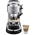 De'Longhi Dedica Maestro Plus EC950.M, Compact Coffee Machine with Automatic Steam Wand, Barista Pump Espresso Machine, Auto Latte Art Technology, Coffee and Cappuccino Maker, 1450W, Grey