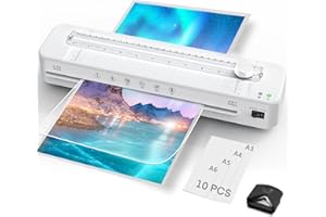 RAYCIAL Laminator A3 Laminator Machine with Laminating Pouches for A3/A4/A5/A6, Fast Warm-up, Built-in Cutter and Corner Rounder for Home Office School Use