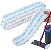 Vileda H2PrO Microfiber Mop Refill, Washable &amp; Reusable, Removes Stubborn Dirt, Mop Refill for All Hard Floors, 4 Pack (Multi