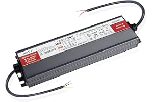 BRIMETI Transformador 220V a 24V 100W 4,2A LED Driver, Exterior impermeable IP67 Fuente de Alimentación 220V a 24V DC Driver de Bajo Tensión Controlador LED Voltaje Constante