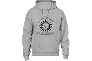 Crown Designs Winchester Brothers Horror Teen Fiction TV Show Inspired Unisex Premium Quality Hoodies for Men, Women and Teens