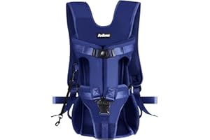 PetBonus Haustier Rucksack Hunderucksack, Tragbare Verstellba Beinen heraus Hund Tragetasche, Atmungsaktive und Leichte Rucksäcke für Mittler Klein Hunde, Hundetasche für Wandern (Marineblau, L)