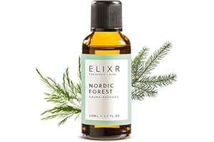 ELIXR Nordic Forest Sauna Infusion - Sauna Infusion for Sauna Infusion - 100% Pure Natural Essential Sauna Oil with Spruce Needle Oil & Cajeput Oil - Sauna Fragrance as a Perfect Sauna Gift (50 ml)