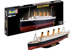 Revell 05497 R.M.S. Titanic (Click System) 1:600 Scale Unbuilt, Pre-Coloured, Click-Together (Non-Glue), Plastic Model Kit