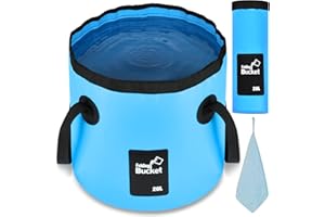flintronic Składane wiadro na wodę, 20 l Składane wiadro na kemping, lekkie przenośne wiadra na zewnątrz do podróży wędkowanie piesze wycieczki żeglarskie