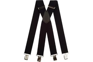 Olata Bretelles Hommes Large avec Design en X Robuste et Sangles Extra Larges – 5 cm