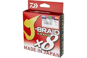 Daiwa J-Braid Grand X8E, 300m, Multicolor, trenzado de pesca