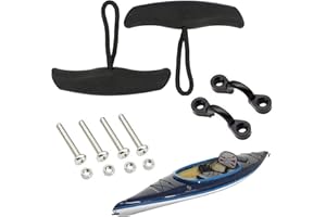 DHER Transporte del Kayak Manija Asa De Transporte 2 Piezas con Juego De Tuercas Mango De Kayak Mango De Reemplazo De Canoa Mango Lateral De Barco De Asalto Juego Mango Hebilla En Forma De C Juego