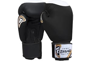 FARABI SPORTS Farabi Raw Genuine Cowhide Leather Boxing MMA Muay Thai Kickboxing Punching Training Sparring Bag Gloves Mitts
