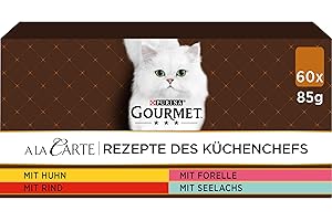 Gourmet A la Carte Katzenfutter nass, Sorten-Mix, 60er Pack (60 x 85g)