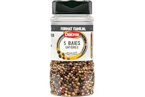 DUCROS - 5 Baies Entières, Mélanges de poivres et d'épices 190 g