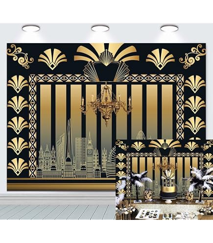 Accessoires Photomaton Années Folles 1920 – 1 Cadre + 15 Props – Parfait Pour Fête Gatsby & Soirée Thème