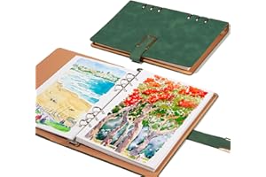 Lightwish Carnet de croquis aquarelle, 100 % coton sans acide, 300 g/m², papier aquarelle presse à chaud pour artistes, adultes, étudiants, 20 feuilles, 23,5 x 16 cm