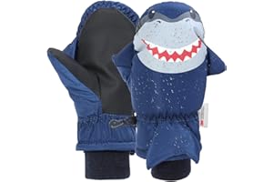 7-Mi Kids Ski Gloves Winter Warm Windproof Snow Gloves for Boys Grils Aged 3-6T