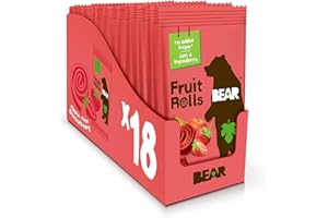 Bear Yoyo 100 Percent Fruit Rolls Strawberry 20 g (Pack of 18)