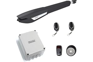 AUTOMATISMOS Y DOMOTICA Kit profesional motor para puerta batiente 1 hoja Motorline Jag 400 para automatizar puertas y cancelas batientes de hasta 4 metros y 300kg, motor electromecanico alta fuerza de empuje