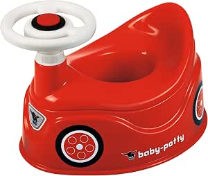 BIG-Baby-Potty - Lerntöpfchen im BIG-Bobby-Car Design mit abnehmbarem Lenkrad und hoher Rückenlehne, herausnehmbarer Einsatz, für Kinder ab 18 Monaten