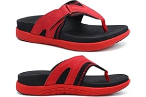 COFACE Tongs Homme Sandales de Sports Soutien de Voûte Plantaire Orthopédiques Réglable été Flip Flop Chaussures de Plage Piscine Antidérapant