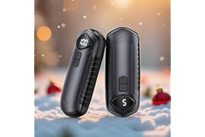 AIORBER Lot de 2 chauffe-mains rechargeables - Chauffage électrique portable 6000 mAh - Format de poche - Ultra léger et fin - 5 niveaux de chauffage jusqu'à 55 °C - Parfait pour le camping