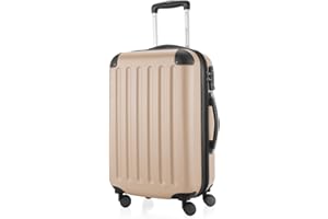 HAUPTSTADTKOFFER - Spree - Bagages Cabine à Main, Valise Rigide, Trolley, ABS, TSA, extra léger, extensible, 4 roues, 55 cm, 42 L, Champagne