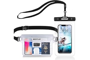 WONSAR Bolsa Impermeable y Funda Impermeable Móvil Universal, Bolsa Estanca Impermeable para Deportes Acuáticos, Playa, Natación, Surf, etc.