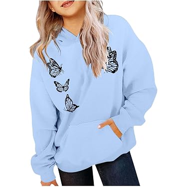Sweat à Capuche Fille 10 Ans - Manches Longues, Imprimé Lettres, Confortable Pour L'hiver Et Le Quotidien