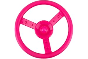 Haconba Playground Steering Wheel Accessories Plastic Swingset Steering Wheel Pirate Ship Steering Wheel Playset for Outdoor Backyard Treehouse Playground Jungle Gym (Pink)