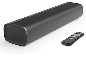 Yinet-EU Soundbar for TV, 56W Speakers with Bluetooth 5.3/ARC/Optical/AUX Inputs – Wall Mountable Home Theater Surround Sound System Small Sound Bar for PC/Gaming/Projectors with 3 EQ Modes (Black)
