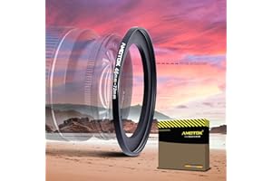 AMOTOK 46mm a 72mm Adaptador de para Lente de cámara,Anillo Adaptador Paso hacia Arriba de Filtro de 46mm a 72mm,Compatible con Todos los Accesorios de Filtro de 72mm.Hecho de mecanizado CNC