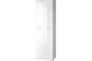GERMANIA DIE MÖBELMACHER GW-Adana Guardaroba, Legna, Bianco, 59 x 197 x 37 cm