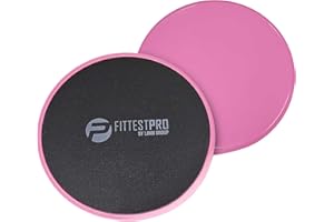 Limm Core Sliders Exercise Discs (Set of 2) Dual-Sided Fitness Gliders to Strengthen Core, Balance and Improve Flexibility - Sliding Disc for Hardwood, Carpet & More | Bonus Carry Bag