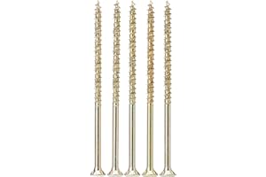 FORGEFIX ForgeFast Elite Low-Torque Woodscrews | 5.0 x 100mm | Zinc Yellow Passivated | Box 100