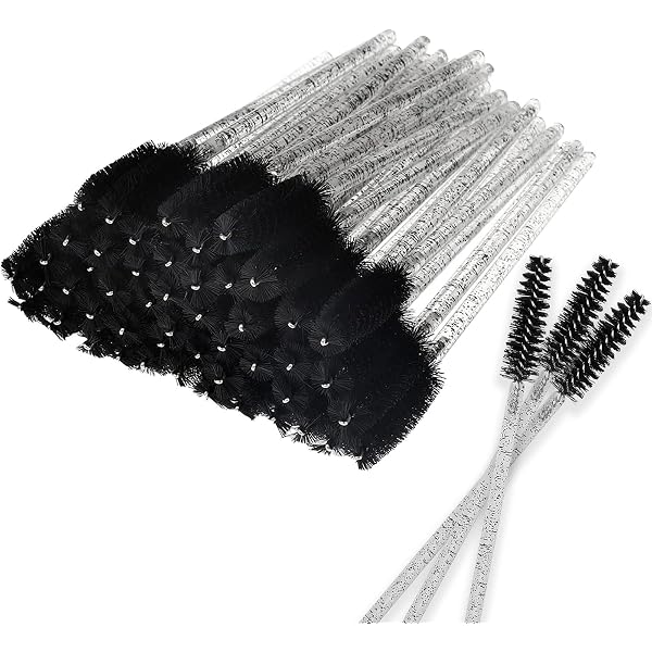 Wimpernbürsten Einweg 100 Stück – Rosa & Weiß, Perfekt Für Mascara Und Augenbrauen