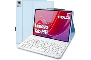 COEZFE Funda con Teclado para Lenovo Tab M11 11", Español Ñ Teclado Magnético para Lenovo Tab M11 11 Pulgadas, Funda Teclado para Lenovo Tab M11 (TB330FU/TB330XU) 2024, Azul