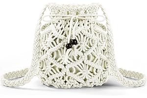 NIBOKEN Bolso Bandolera Pequeño Mini Bolsa de Playa de Verano de Paja Mujeres Tejido Bolsa de Hombro Para Viajes Fechas Vacaciones