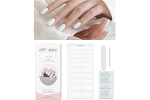 Nagelfolie Weiß, KALEFUL Gel Nail Nagelfolien Selbstklebend Uv Härtend Nail Art Sticker Dekoration Nageldesign Zubehör