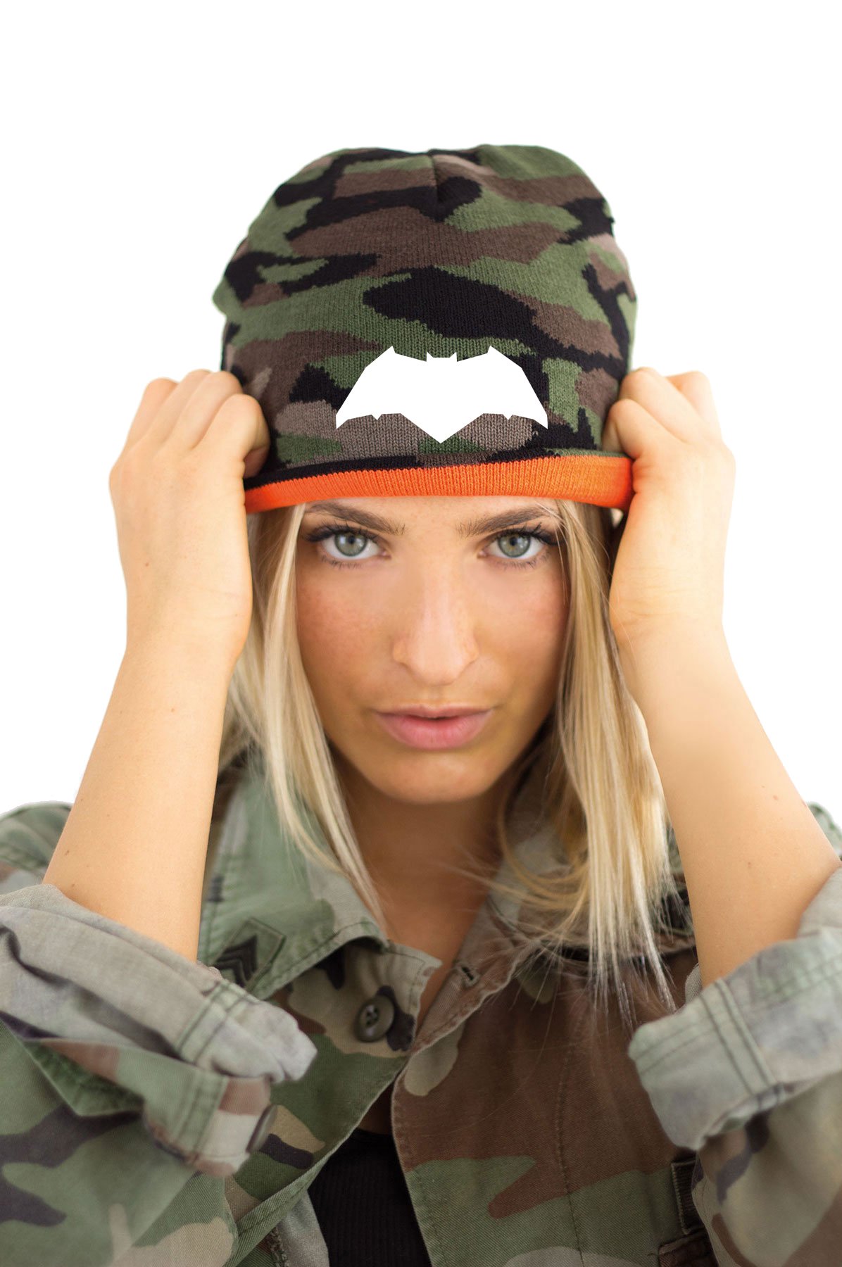 TRVPPY-Damen-Strickmtze-Mtze-Beanie-mit-Thinsulate-Modell-Modern-Batman-Camouflage