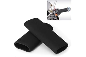 WAIBBU Motorrad Lenkergriff Schaum Griffe Motorrad Anti-Rutsch Schaum Schaumstoff Anti-Vibration Bequem Lenker Griff Abdeckung Anwendbarer Hülseninnendurchmesser 3.17-3.68 cm,Komfortable Handgriff 2 Stück