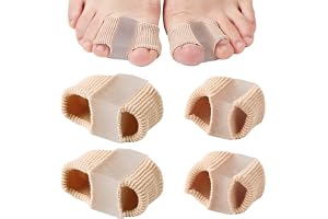 4 stycken tåavskiljare, Hallux Valgus, tåavskiljare, två storlekar, hög elasticitet med dubbla spännen, anpassningsbar för män och kvinnor